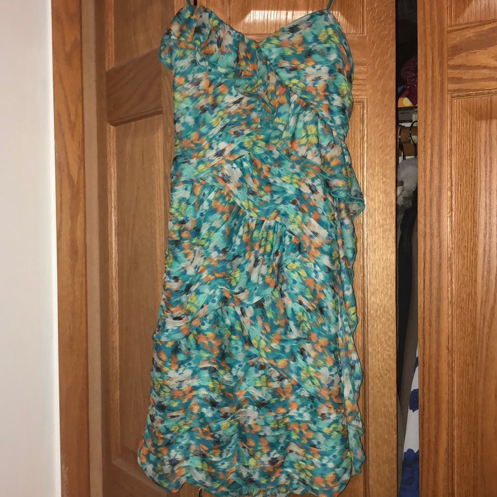 Multi color patterned dress